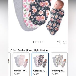 0-3 month Baby Swaddle Set of 3